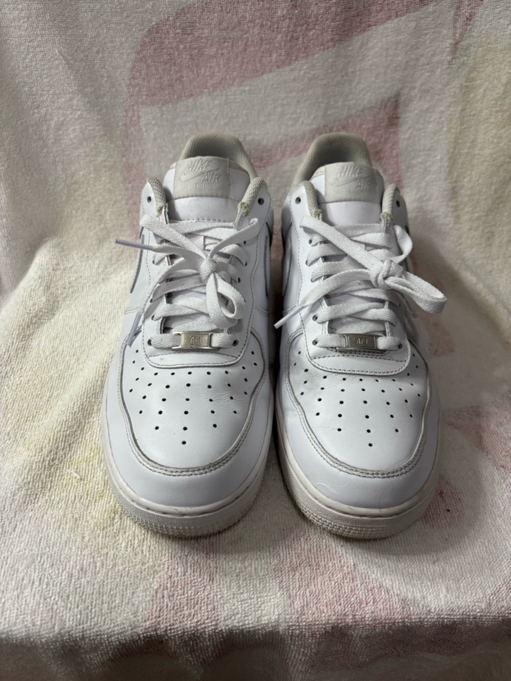Nike AF1 White Leather Sneakers Men’s Sz 10.5